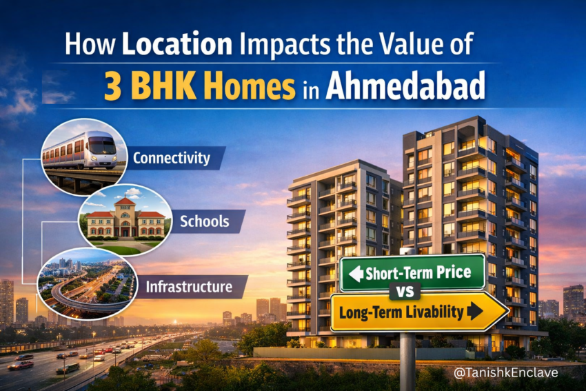 How Location Impacts the Value of 3 BHK Homes in Ahmedabad